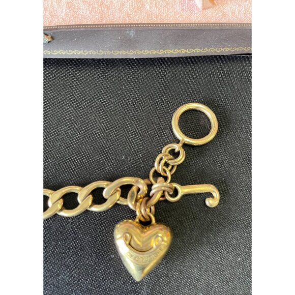 Juicy Couture Gold-Tone Heart Charm Bracelet With Box - Picture 3 of 7